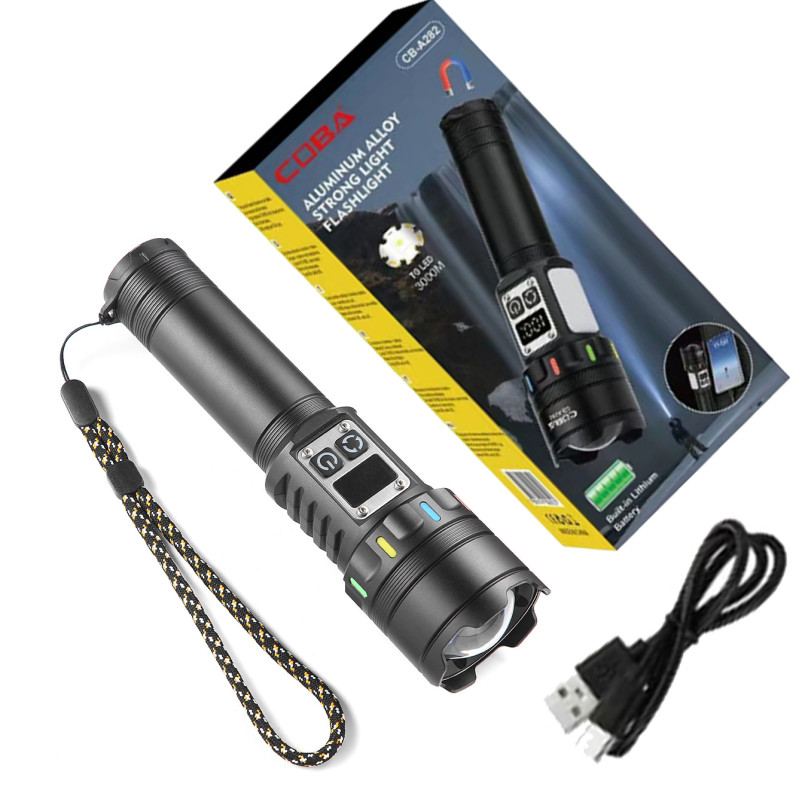Ліхтар NIGHT VISION FLUORESCENCE CB-A282-TG+COB, Li-Ion аккум., power bank, ЗУ Type-C, магніт, zoom, Box