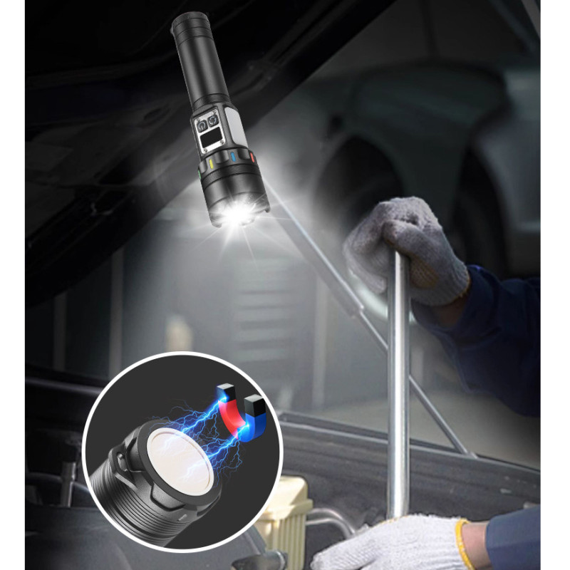 Ліхтар NIGHT VISION FLUORESCENCE CB-A282-TG+COB, Li-Ion аккум., power bank, ЗУ Type-C, магніт, zoom, Box