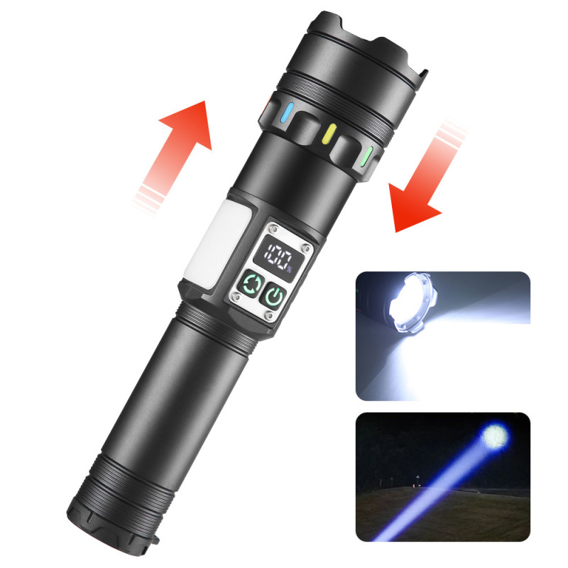 Ліхтар NIGHT VISION FLUORESCENCE CB-A282-TG+COB, Li-Ion аккум., power bank, ЗУ Type-C, магніт, zoom, Box