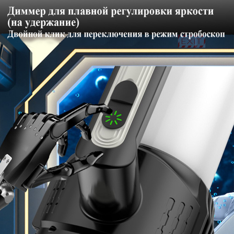 Ліхтар переносний CH-22031-XPG+LED (white+yellow), Li-Ion аккум., ЗУ Type-C, Box
