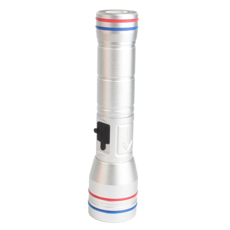 Ліхтар PLD-231 WHITE LASER LED PM10-TG+COB (white+red), 1×18650, power bank, індикація заряду, ЗП Type-C, магніт, zoom, Box