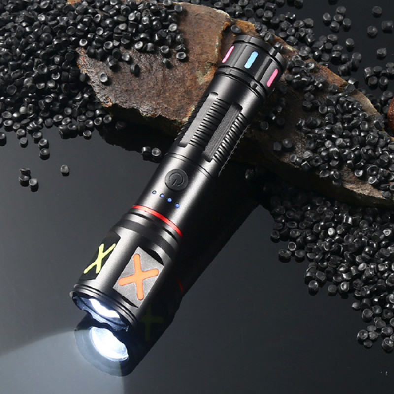 Ліхтар PLD-CA166-3 1 РЕЖИМ WHITE LASER LED PM10-TG, 1х18650, індикація заряду, ЗУ Type-C, zoom, Box