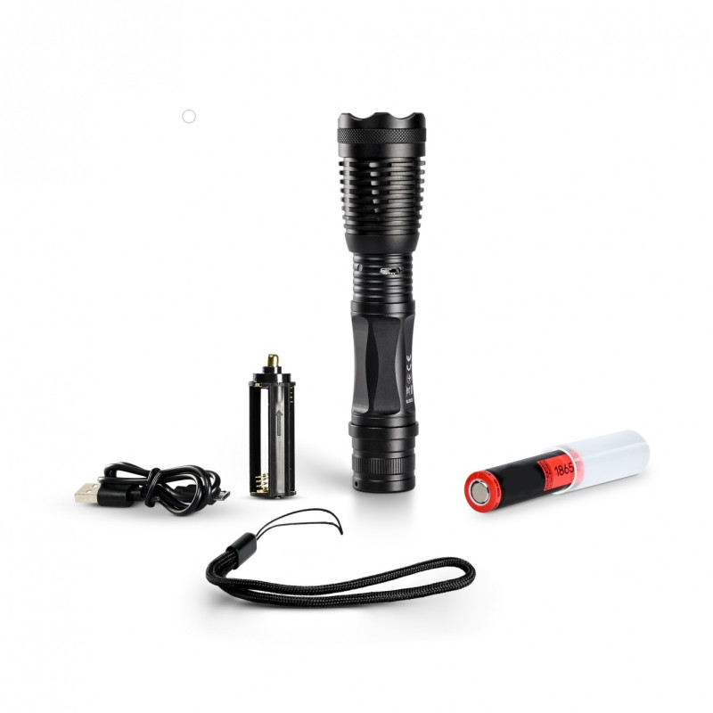 Ліхтар Police BL-1837-T6, 1×18650/3×AAA, zoom, ЗУ 220V/12V, Box