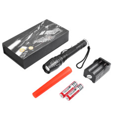 Ліхтар Police 8668-T6, ЗУ 220V, 2x18650, червоний дифузор, zoom, ЗУ 220V, Box