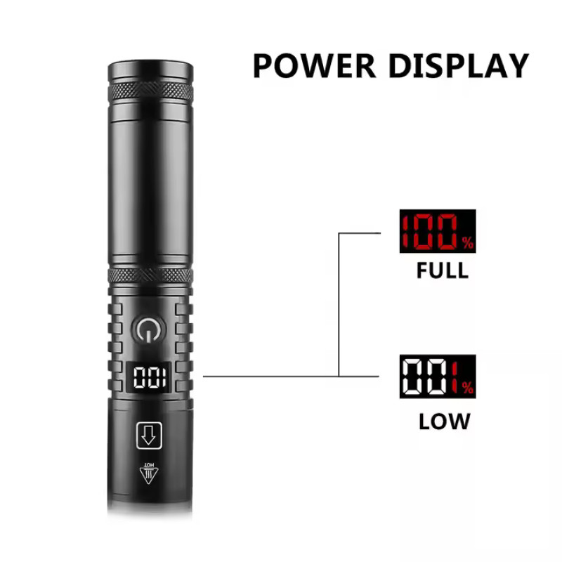 Ліхтар S2304-WHITE LASER LED PM10-TG, 1x18650/3xAAA, Power bank, ЗУ Type-C, zoom