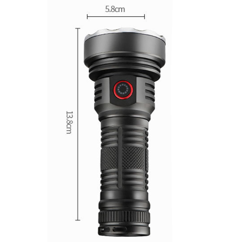 Ліхтар W5201-1-19 ULTRA BRIGHT LED, 1x18650, індикація заряду, ЗУ Type-C