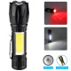 Ліхтар W601-XPE(red)+COB(white), Li-Ion акумулятор, ЗУ microUSB, zoom, Box