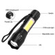 Ліхтар W601-XPE(red)+COB(white), Li-Ion акумулятор, ЗУ microUSB, zoom, Box