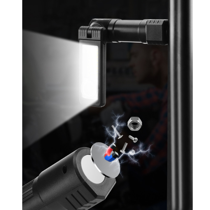 Ліхтар WORKLIGHT 2 в 1 5305-COB(WHITE+YELLOW), Li-Ion акумулятор, поворот 180º+180º, магніт, ЗУ Type-C