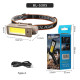 Ліхтар WORKLIGHT 2 в 1 5305-COB(WHITE+YELLOW), Li-Ion акумулятор, поворот 180º+180º, магніт, ЗУ Type-C