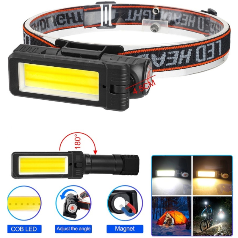 Ліхтар WORKLIGHT 2 в 1 5305-COB(WHITE+YELLOW), Li-Ion акумулятор, поворот 180º+180º, магніт, ЗУ Type-C