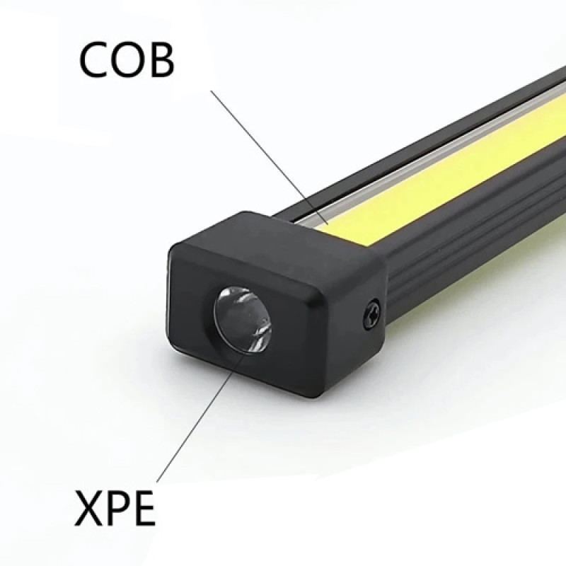 Ліхтар WORKLIGHT WL-08-XPE+COB (white+yellow+red), power bank, Li-Ion акум., поворот 180º+180º, магнит, зажим, крюк, ЗУ Type-C, Box