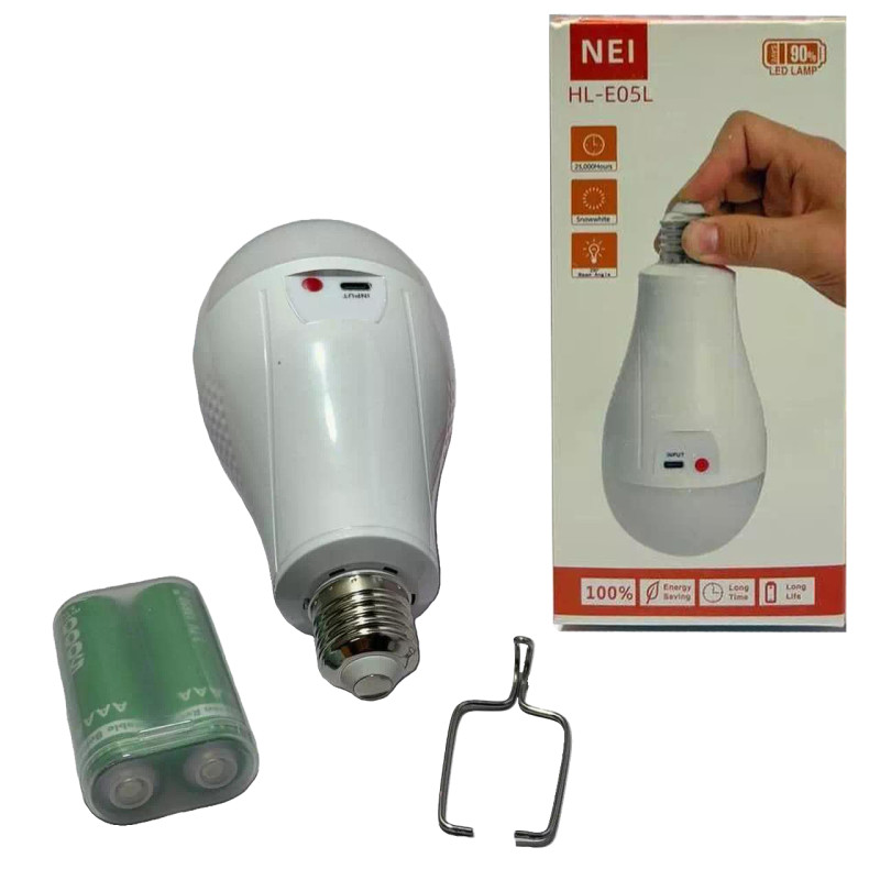 Светодиодная LED лампа с аккумулятором E05L, 2x18650, крюк, ЗУ Type-C оптом в Украине