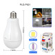 Світлодіодна LED лампа з акумулятором P921, 20W, E27, 2x18650