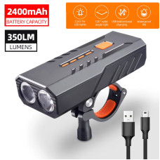 Велофара BC25S, 300LM, Waterproof, Power Bank, Li-Ion акумулятор, ЗУ Type-C, індикація заряду
