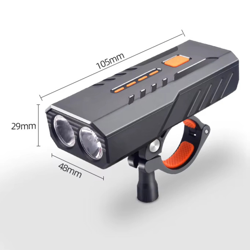 Велофара BC25S, 300LM, Waterproof, Power Bank, Li-Ion акумулятор, ЗУ Type-C, індикація заряду