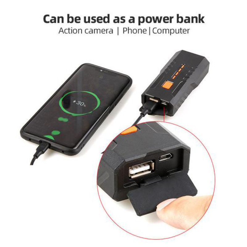 Велофара BC25S, 300LM, Waterproof, Power Bank, Li-Ion акумулятор, ЗУ Type-C, індикація заряду