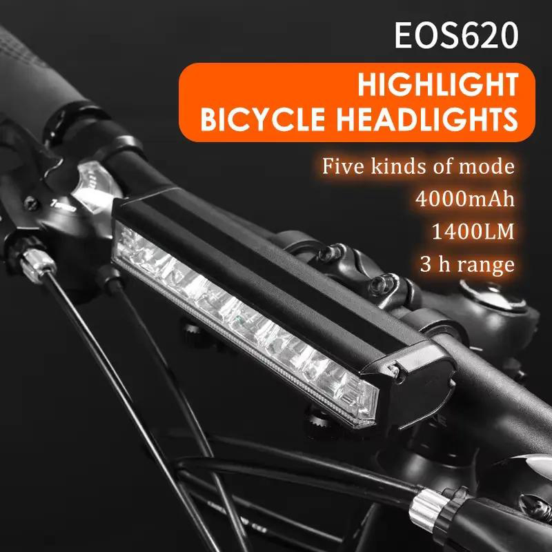 Велофара потужна EOS620-6LED, 1400LM, Waterproof, Li-Ion акумулятор, ЗУ Type-C