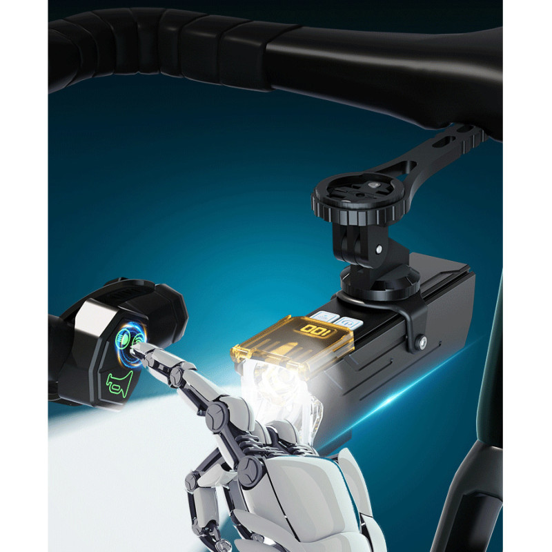 Велофара потужна Q03L, 800LM, Li-Ion акумулятор, ЗУ Type-C, індикація заряду