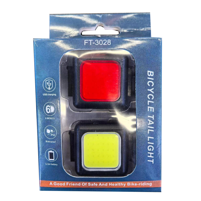 Велокомплект FT-3028-COB ліхтар + STOP, Waterproof, Li-Ion акумулятор, ЗУ Type-C