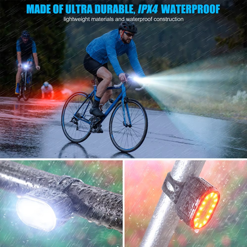 Велокомплект ZH-078-2LED ліхтар + STOP-14SMD, waterproof, Li-Ion акумулятор, ЗУ Type-C