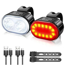 Велокомплект ZH-078-2LED ліхтар + STOP-14SMD, waterproof, Li-Ion акумулятор, ЗУ Type-C