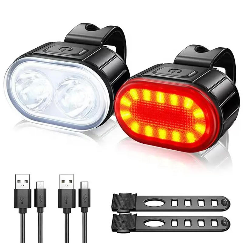 Велокомплект ZH-078-2LED ліхтар + STOP-14SMD, waterproof, Li-Ion акумулятор, ЗУ Type-C