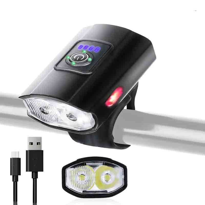 Велоліхтар 2285-2XPE ULTRA LIGHT, ALUMINUM, індикація заряду, Waterproof, аккум., ЗУ micro USB