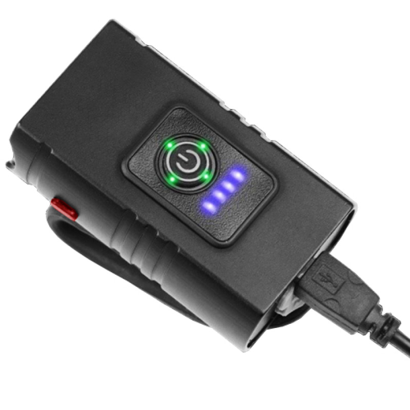 Велоліхтар BK-02Pro-2XPE ULTRA LIGHT, ALUMINUM, індикація заряду, Waterproof, акумулятор, ЗУ Type-C