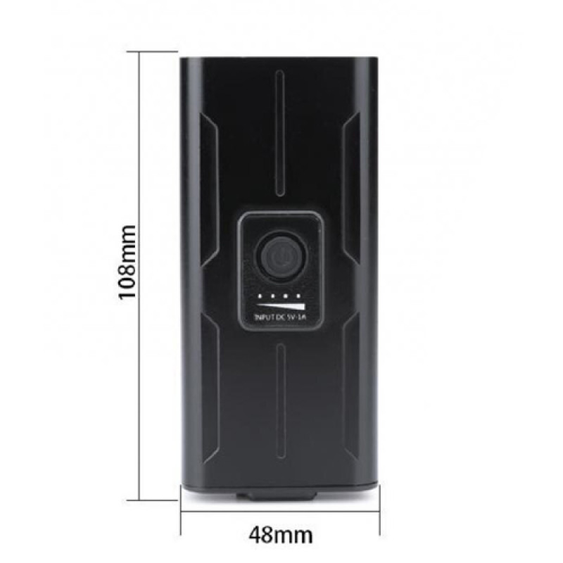 Велоліхтар BK-04Pro-2T6, ALUMINUM, індикація заряду, Waterproof, аккум., ЗУ micro USB