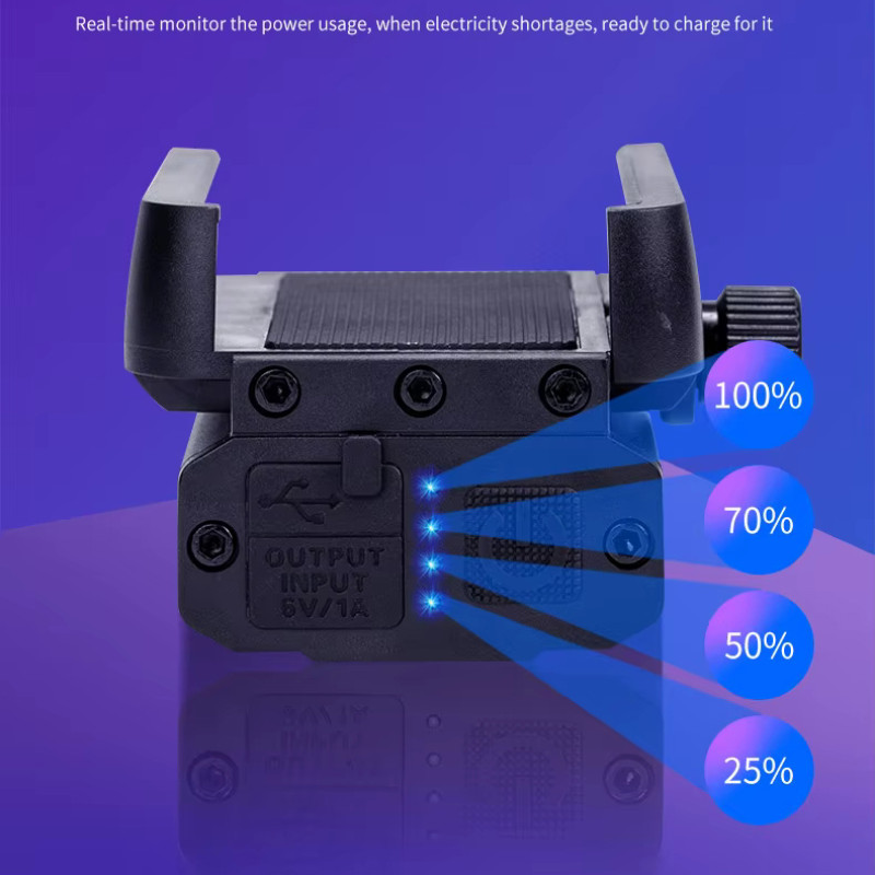 Велоліхтар BK09/Z-03-3T6, Power Bank, Li-Ion акумулятор, ЗУ Type-C, кріплення під телефон
