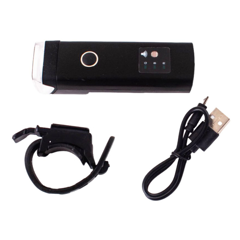 Велофонарь HJ-047-XPG ULTRA LIGHT, ALUMINUM, AVTOLIGHT SENSOR, Waterproof, аккум., ЗУ microUSB оптом в Украине