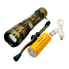 Ліхтар P512-HP50, 1×18650/3×AAA, індикація заряду, zoom, ЗУ microUSB, Box