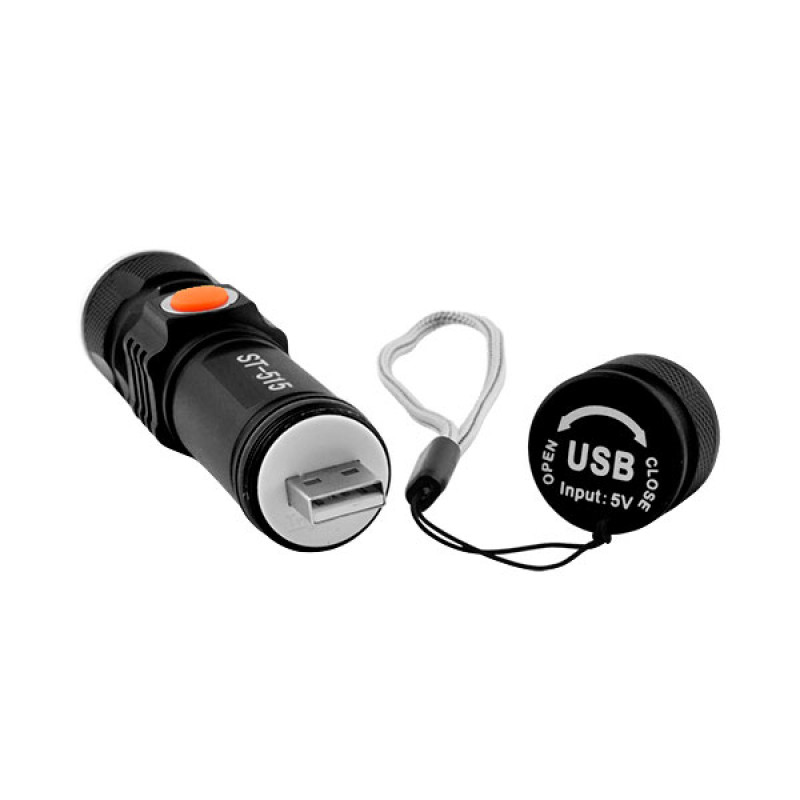 Ліхтар ST-515-T6, Li-Ion аккум., zoom, ЗУ USB