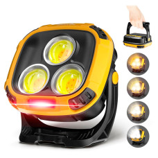 Ліхтар кемпінг W891-1-3COB (White+Yellow)+5SMD (Red), Power bank, 2×18650, ЗУ Type-C, магніт, гачок оптом