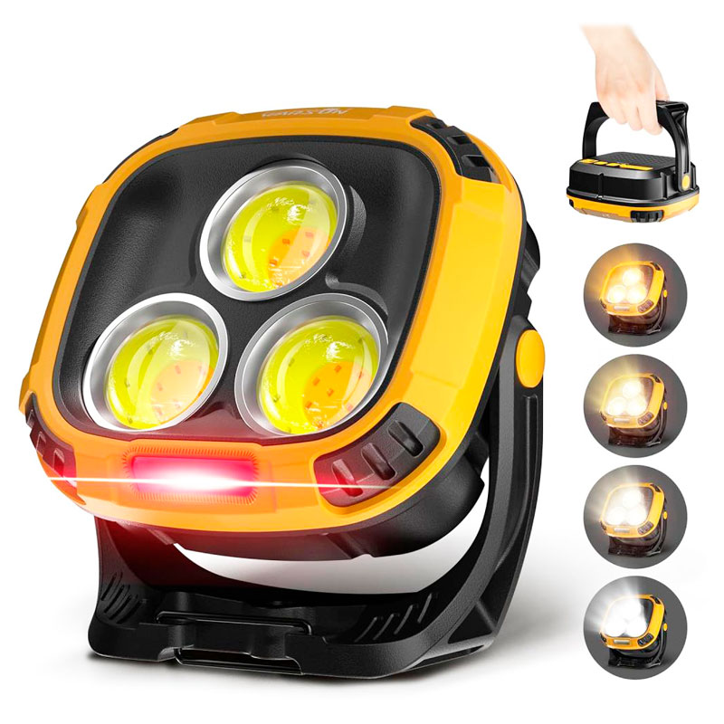 Ліхтар кемпінг W891-1-3COB (White+Yellow)+5SMD (Red), Power bank, 2×18650, ЗУ Type-C, магніт, гачок оптом