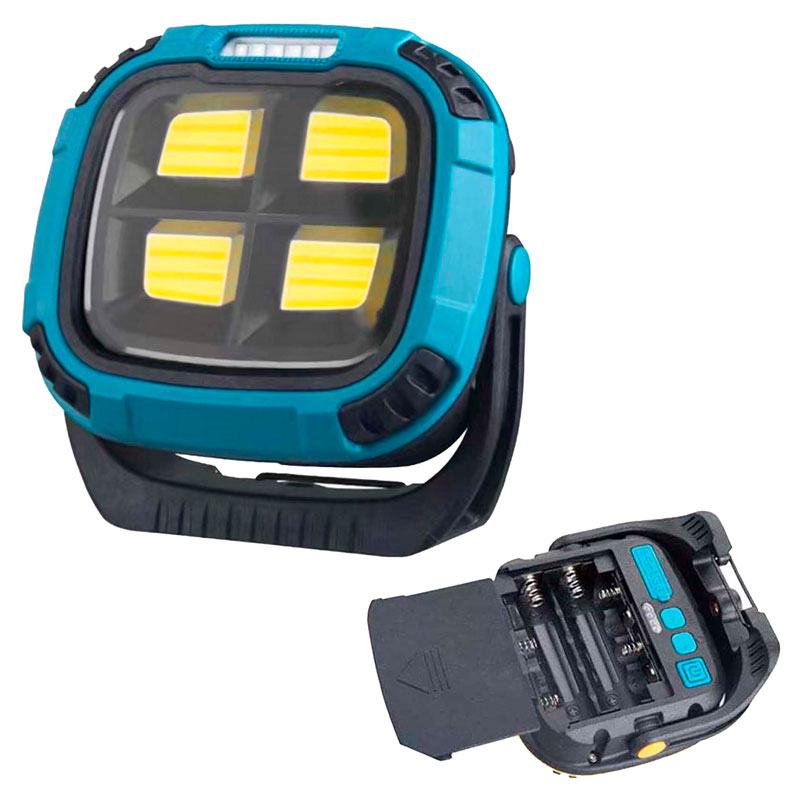 Ліхтар кемпінг W894-1-4COB (White+Yellow)+5SMD (Red), Power bank, 2×18650, ЗУ Type-C, магніт, гачок