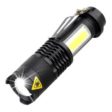 Ліхтар Police 525/8468-XPE+COB, Li-Ion акум., zoom, ЗУ microUSB, Box