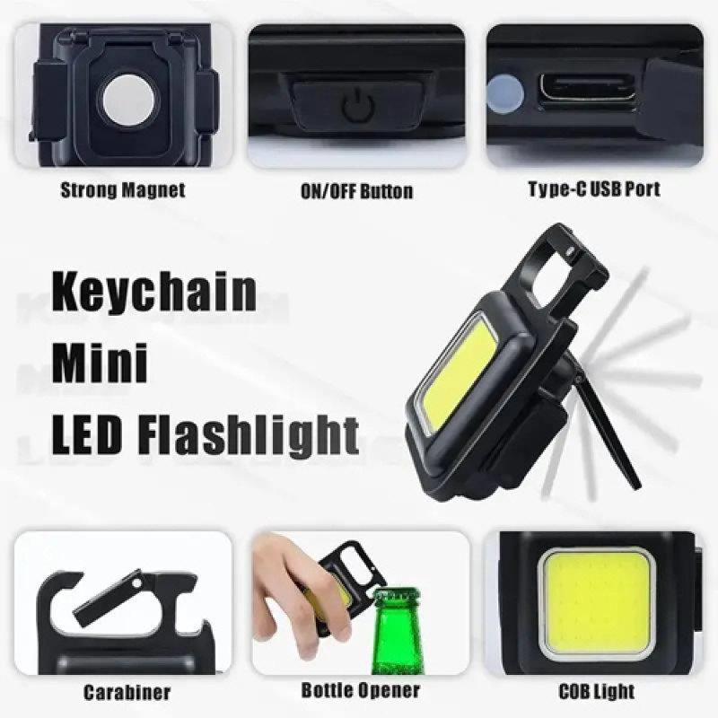 Ліхтар MULTIFUNCTIONAL BL-J031-COB metal, Li-Ion акумулятор, магніт, карабін, відкривачка, ЗУ Type-C
