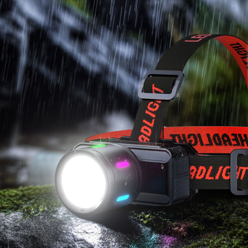 Ліхтар налобний NIGHT VISION FLUORESCENCE KX-1832-TG, Motion Sensor, Li-Ion акумулятор, індикація заряду, ЗУ Type-C, zoom