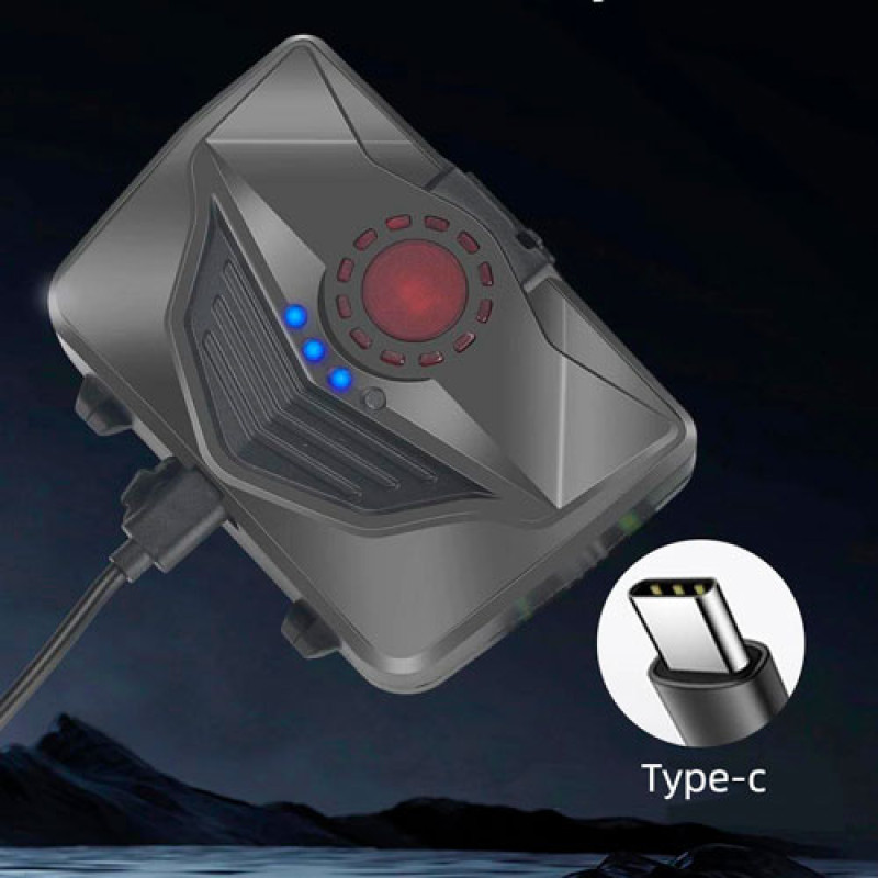Ліхтар налобний BL-A12-3-P90, Power Bank, 3×18650, zoom, ЗП Type-C