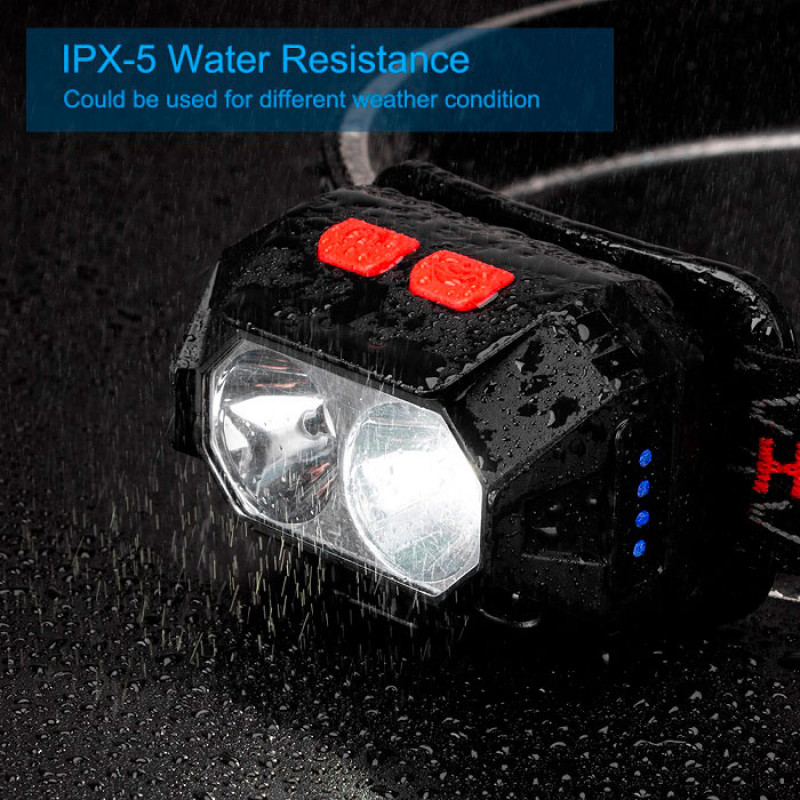 Ліхтар налобний PLD-SL02/CY-2023-XPG (White+Yellow), Motion Sensor, Li-Ion акумулятор, ЗУ Type-C, Box оптом