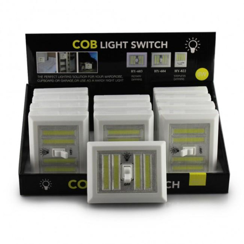 Ліхтар-вимикач настінний BL-604 COB 4×AAA