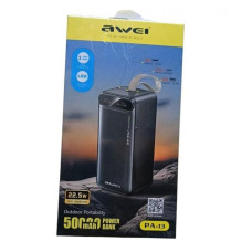 Зовнішній акумулятор Power Bank 50000mah, PA-13, 22.5W, AWEI