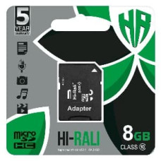 Карта пам'яті microSDHC 8GB class 10 Hi-Rali (з адаптером)
