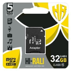 Карта пам'яті microSDHC (UHS-1) 32GB class 10 Hi-Rali (з адаптером)