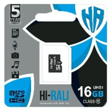 Карта памяти microSDHC (UHS-1) 16GB class 10 Hi-Rali (без адаптера) (HI-16GBSD10U1-00)