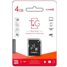 Карта пам'яті microSDHC 4GB class 10 T&G (з адаптером)