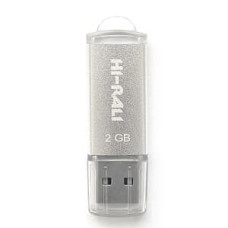 Накопичувач USB 2GB Hi-Rali Rocket серiя срібло