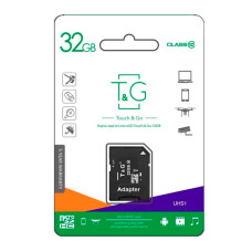 Карта пам'яті microSDHC (UHS-1) 32GB class 10 T&G (з адаптером)
